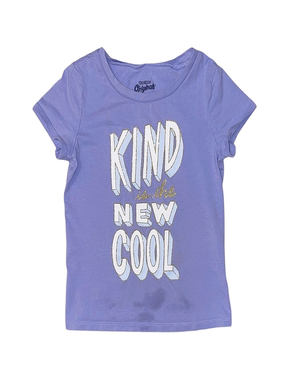 OSHKOSH B'GOSH Girl's Purple Graphic Short Sleeve Shirt Size 6/6X